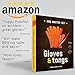 Silicone BBQ Gloves / Cooking Gloves - Premium Quality Kitchen Mitts for Barbecue, Baking, Grilling [Plus Stainless Steel Cooking Tongs as Bonus] - 425 F Heat Resistant Oven Mitts