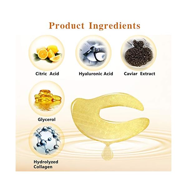 10x-Gold-Collagen-Eye-Mask-Infused-Caviar-Extract-Hyaluronic-Acid-Under-Eye-Patches-Moisturiser-Eye-Mask-for-Dark-Circle-Puffy-Eye-Eye-Bags-Fine-Lines-Anti-Ageing-Eye-Treatment-Hydrating-Firming-Pads 10x Gold Bio Collagen Eye Mask Infused Caviar Extract, Hyaluronic Acid Under Eye Patches Moisturiser Eye Mask for Dark…