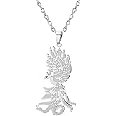 EUEAVAN Phoenix Necklace for Women Rising Nirvana of Phoenix Mythological Bird Pendant Rise from the Ashes Jewelry Inspiration Gifts