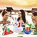 Angela&Alex Inflatable Drink Holders 15 PCS Drink Floats Beverage Cup Coasters for Pool Beach Party Supplies Favors Kids Bath Toys Swan Crab Pineapple Palm Tree Watermelon Rabbit Hot Tub Accessories