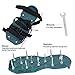 SEAST Lawn Aerator Shoes, Newest Designed 26 Spikes and 8 Adjustable Straps, Heavy Duty Spiked Sandals for aerating Your Yard, Lawn, Roots & Grass, Universal Size Fits All, 3 Shovels Included (Green)