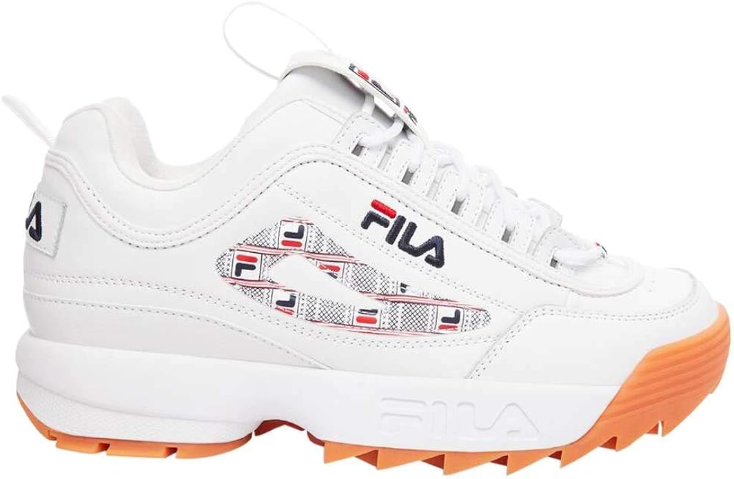 fila disruptor white and brown