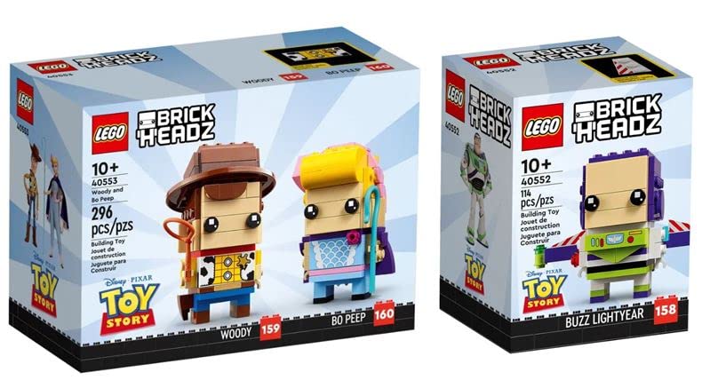 Lego Disney Brick Headz Toy Story Woody - Bo Peep & Buzz Lightyear Building Kit Gift Bundle (Toy Story Bundle)