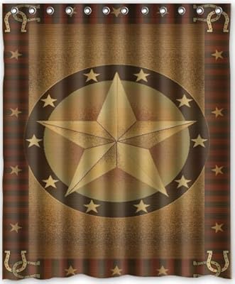 Amazon Com Amazing Western Texas Star Design Shower Curtain Bath