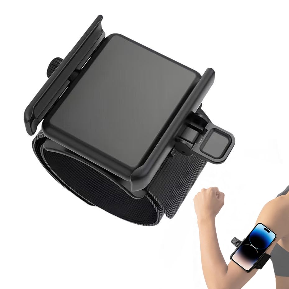 Armband Phone Holder, 360° Rotating Wrist & Arm Phone Mount for Android, iPhone 17/16/15/14/13/Pro Max/Pro/Mini/12/11/SE/Xs/XR/X/8/7/Plus, Fits Most 4–6.7 Inch Smartphones, Running, Cycling