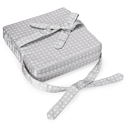 Topwon 3.1 Inch Height Increase Kitchen Chair/High Chair/Booster Seat Cushion Pads for Kids (Grey)