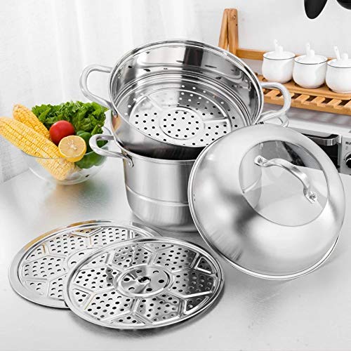 3 Beeiee+Stainless+Diameter+Steamer+Electric