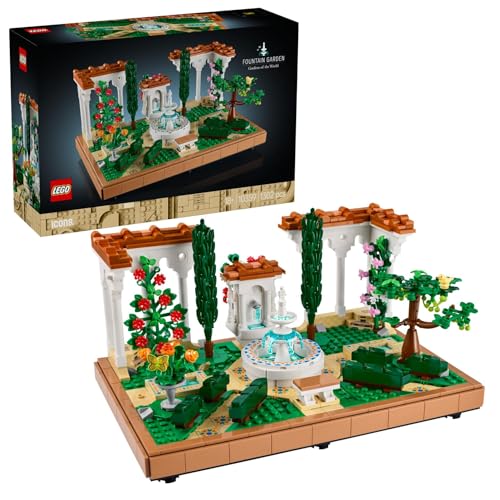 Icons Springbrunnengarten - Miniatur Bauset für Erwachsene mit Laubengängen, Zypressen, Bäumen, Weinreben, Blumen - Kreative Geschenkidee zum Geburtstag, Einweihung für Frauen, Männer - 10359