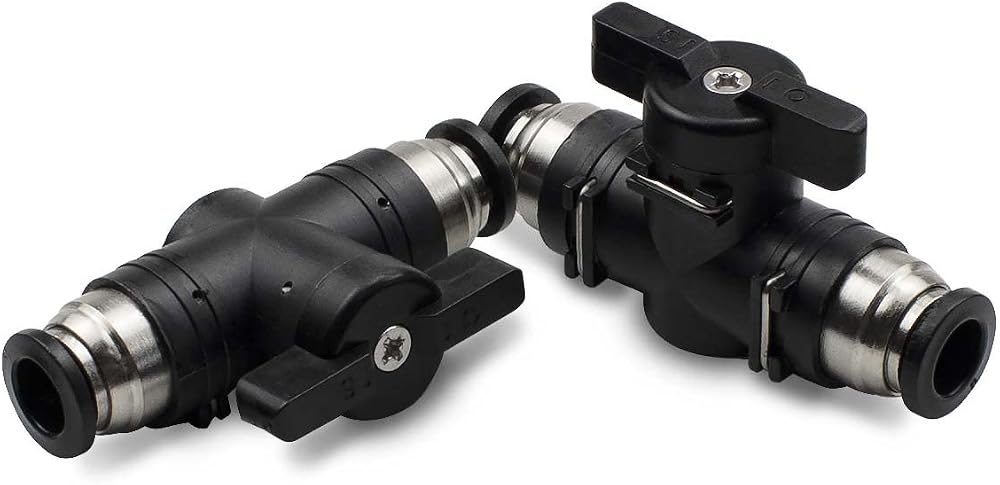 Bwintech 2 Pcs 6mm Pneumatic Ball Valve Push to Connect Fittings BUC