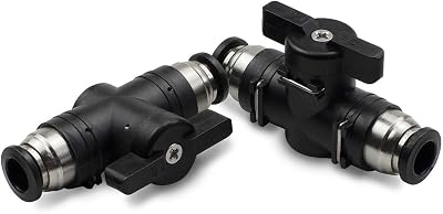 Bwintech 2 Pcs 6mm Pneumatic Ball Valve Push to Connect Fittings BUC