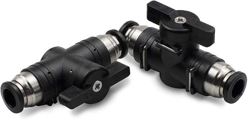 Bwintech 2 Pcs 6mm Pneumatic Ball Valve Push to Connect Fittings BUC