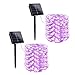 Toodour Solar String Lights 72ft 200 LED Solar Powered String Lights with 8 Lighting Modes, Waterproof Copper Wire Lights for Garden, Patio, Lawn, Landscape, Home Decor (Purple, 2 Pack)