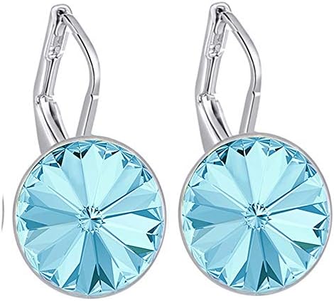 VPKJewelry Love Leverback Drop Bella Earrings Made Swarovski Elements 3 Times Gold Plated