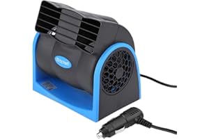Keenso Portable Fan,Car Fan,Camping Fan,Camping Fan,Travel Fan,Car Seat Fan,Car Cooler,Car 12V Electric Fan,with Adjustable Air Vent Speed Silent Air Cooler with Cigarette Lighter Plug