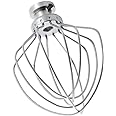Stainless steel Wire Whip Attachment for KitchenAid Tilt-Head Stand Mixer Accessory K45SS Replacement, Egg Cream Stirrer, Cakes Mayonnaise Whisk, Whipping Egg White, Dishwasher Safe
