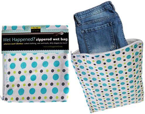 Wet Happened 2 Pack 11” x 14” Zippered Sealed Wet Bags For Dirty Clothes &amp; Diapers