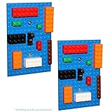 Set of 2, Light Switch Cover Building Brick Novelty Light Switch Plates (Blue), Compatible with All Major Brands