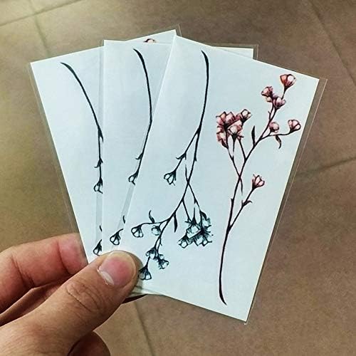 Amazon Co Jp Rlybdl Waterproof Temporary Tattoo Stickers Sexy Baby Breath Flower Tattoo Bird Gun Fingui Transfer Fake Flash Tattoo Color Mixed Color Home Kitchen