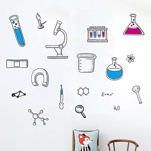 Dragon Honor DragonHonor Science laboratory & The Chemical Elements Wall Sticker Removable Waterproof Wall Decals - Thumbnail 4