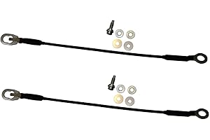 PT Auto Warehouse TC-NI004-P - Tailgate Lift Support Cable - Length 16 3/4 Inch, Left/Right Pair, Replaces # ‎90460-EA80A, ‎90460-EA800, 90460EA80A, 90460EA800