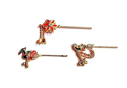 Laddu Gopal Bansuri Peacock Design Metal Look Small Size kanha ji