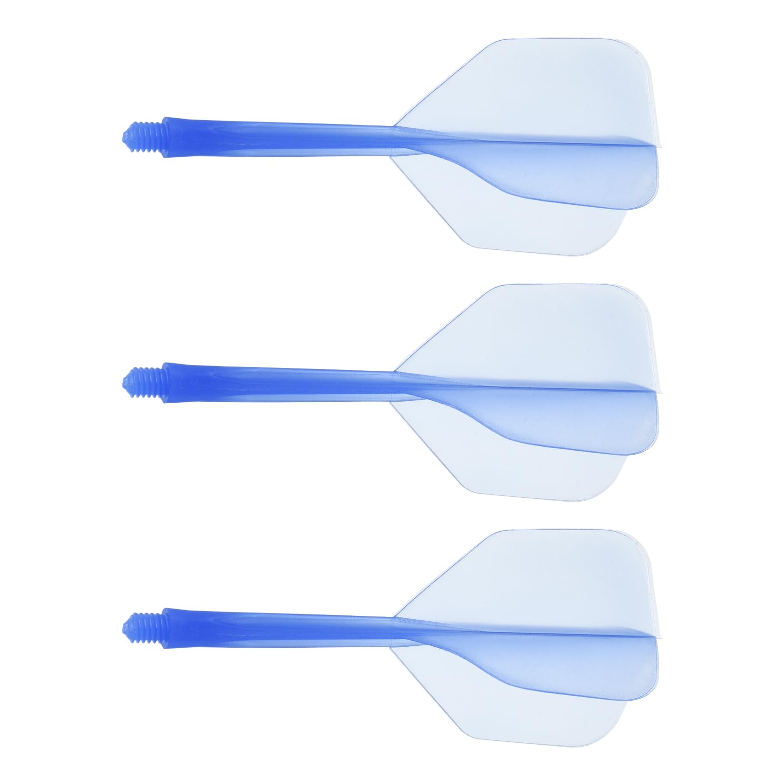 M METERXITY 3 Pack Integrated Dart Shaft and Flights-One-Piece Accessories, Plastic Anti Break, Apply to Soft Tip Darts and Steel Tip Darts (2BA, Blue)