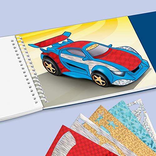 Depesche 10300 Monster Cars - Mal- und Stickerbuch Tuning Fun, Malbuch mit 10 Seiten, Rennauto mit Folien- und Papier… – Bild 4