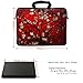 Meffort Inc 15.6 Inch Neoprene Laptop Bag – Water Resistant, Reinforced Zipper, Adjustable Shoulder Strap, Extra Side Pocket, Fits 15 to 15.6 Inch Laptops - Cherry Blossoming