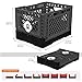Bigant Heavy Duty Collapsible & Stackable Plastic Milk Crate - Snap Lock Foldable Industrial Garage Storage Bin Container Utility Tote Basket (Charcoal Gray, 1 Small Crate)