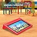 MoKo Case for Amazon Fire HD 10 Tablet (7th and 9th Generation, 2017 and 2019 Release) 10”, Kids Shock Proof Convertible Handle Light Weight Super Protective Stand Cover Case for Fire HD 10, RED