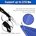 Yes4All Single Lightweight Camping Hammock with Strap & Carry Bag – Nylon Parachute Hammock / Lightweight Portable Hammock for Camping, Hiking (Blue)