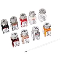 Testors 9120 Auto Detail Enamel Paint Set, .25 oz bottles