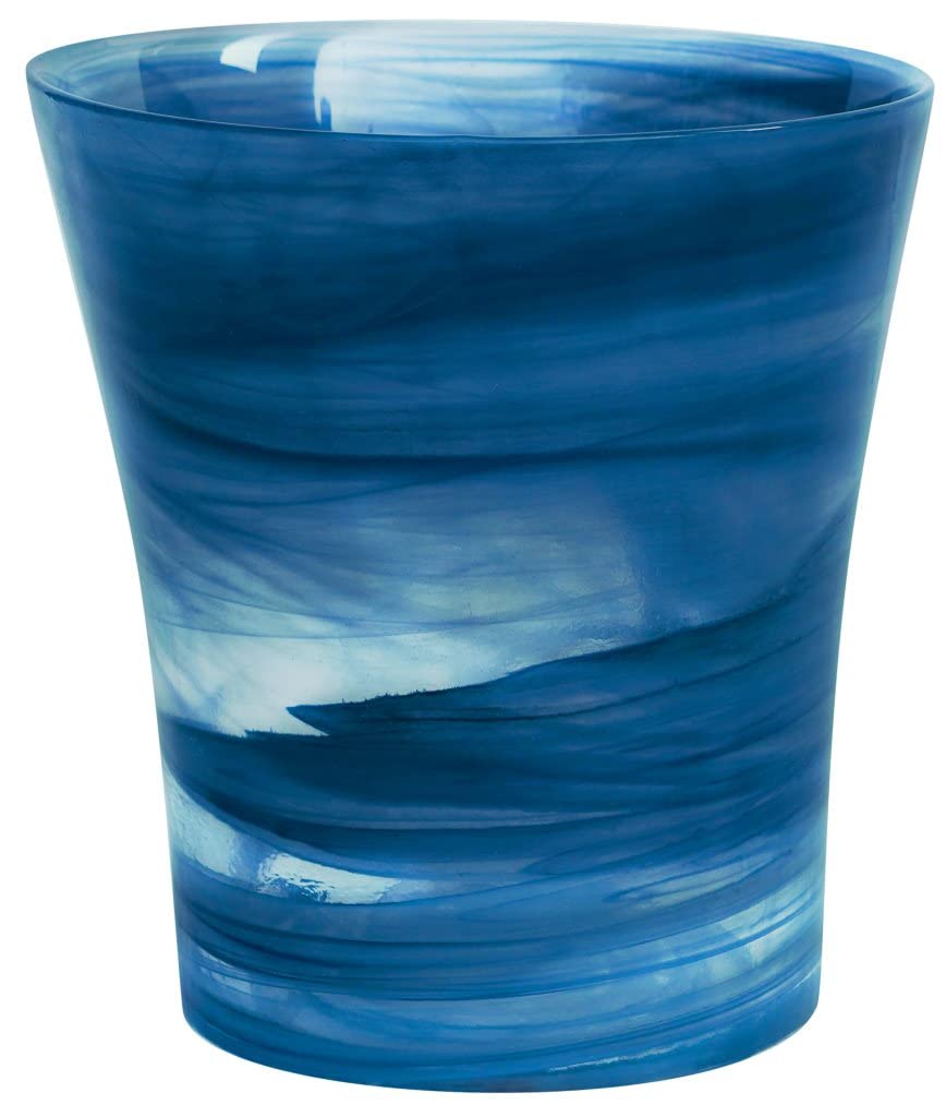 Ivyline Ecoware 7468N 13.5 cm Internal Diameter Recyclable Glass Flared Orchid Planter (Navy)