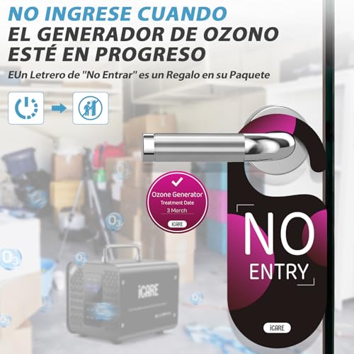 Smart Ozone Generator, 60000mg/h Ozone Generator for Water and Air, Air Purifier with Timer, Ozone Machine for Bathroom, Kitchen, Smoke, Cars, Pets, Fruits, Vegetables