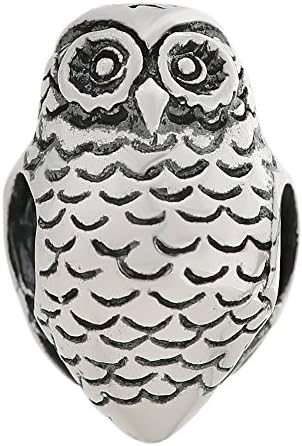Authentic 925 Sterling Silver Wise Owl Bead Fits Pandora Charm