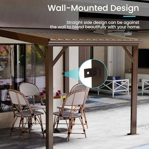 Domi 5'x8' Lean-to Gazebo Review: Wall-Mounted Pergola with Galvanized Steel Roof image 28