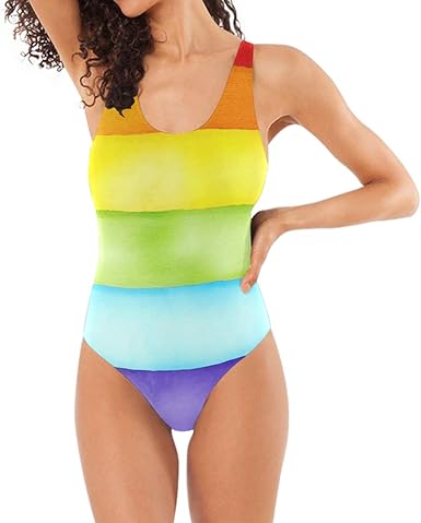 rainbow swimming suit