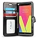 J&D Case Compatible for LG V20 Case,[Wallet Stand] [Slim Fit] Heavy Duty Protective Shock Resistant Flip Cover Wallet Case for LG V20 Wallet Case - Black