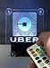 NEW Remote Control UBER NEW LOGO Car window LED sign with no cord- multicolor light,rechargeable batteries. (UBER NEW LOGO)