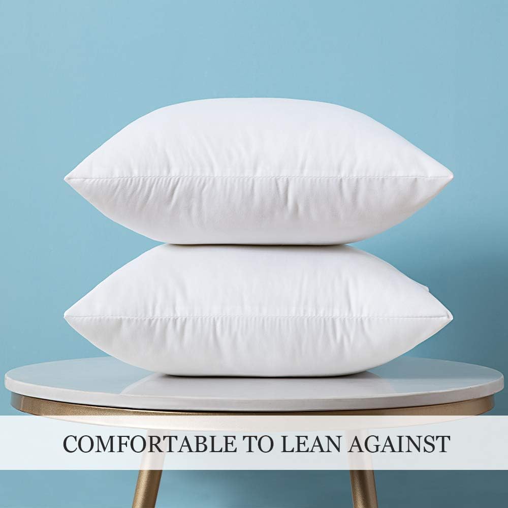MIULEE Set of 2 Throw Pillow Inserts Hypoallergenic Premium Pillow Stuffer Square Form for Decorative Cushion Bed Couch Sofa 18x18 Inch: Home & Kitchen
