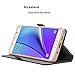 Galaxy Note 5 Case, Gebei Galaxy Note 5 Wallet Case Premium Leather Case (Card Holder) with Stand Flip for Samsung Galaxy Note 5 (Black)