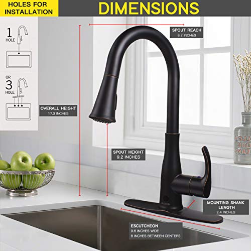 Touchless Kitchen Faucet,Soosi Motion Sensor Single Handle Kitchen