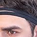 Skinny Black Headband For Men. Organic Sweatband Wraps Twice Around the Head. Eco-Friendly Soccer, Running And Yoga Thin Headband For Men.