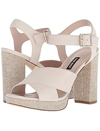nine west Women 's jimar Nubuck sandalia de tacón