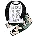 Baby Boys MY BEST FRIEND IS MY PAPA Long Sleeve Raglan T-shirt and Camo Pants Outfit (12-18M/Tag 80, White)