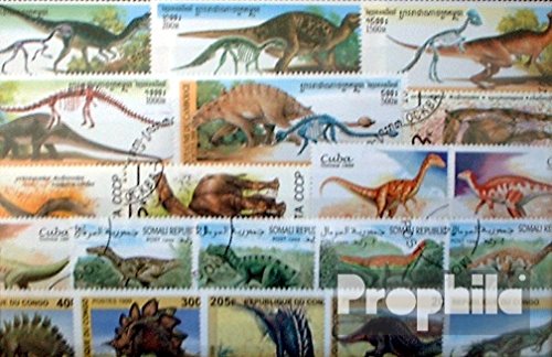 Prophila Collection Motives 50 various Dinosaur stamps (Stamps for collectors) Amphibians/reptiles/dinosaurs