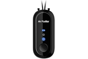 TREASURECAVE Portable Hanging-Negative Ions Purify Air Machine: Personal Air-Purifier Necklace Version, Rechargeable and Portable Air-Purifier Negative Ion Generator - Purify Air Anytime(Black)