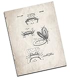 Toilet Seat Restroom Patent Artwork ● Old Vintage Style Design ● Primitive Decor Rustic Look ● Paper Poster ● 11
