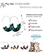 Finrezio 4 Pairs Statement Earrings for Women Bohemia Acrylic Resin Geometric Hoop Dangle Earrings