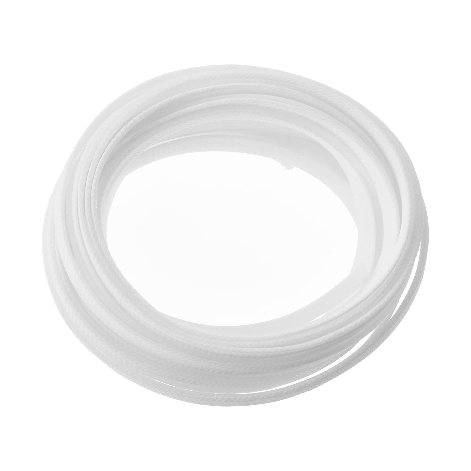 Othmro Cable Management Sleeve, 5m White Cable Tidy Sleeve, Diameter 12mm, Cord Protector, Braided Cable Organizers for Office Cord, Insulation Protection, 1 Pc